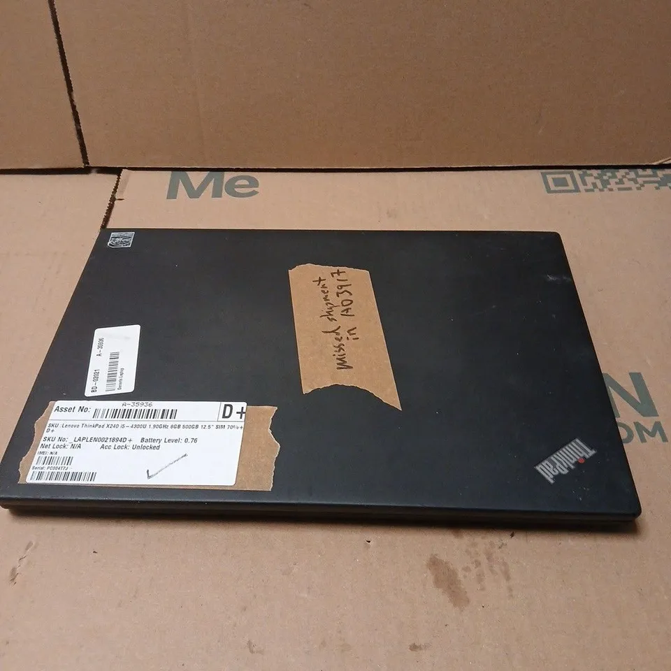 LENOVO X240 THINKPAD LAPTOP IN BLACK