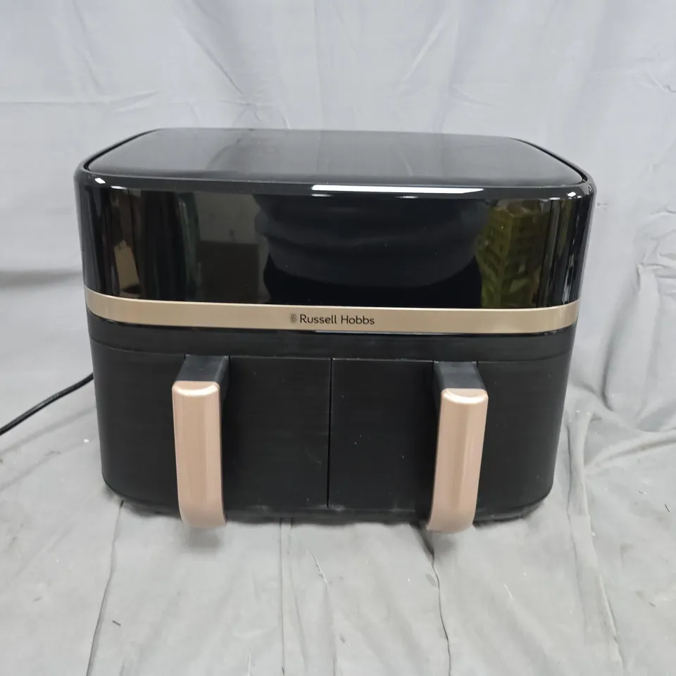 RUSSELL HOBBS DUAL-BASKET AIR FRYER, BLACK