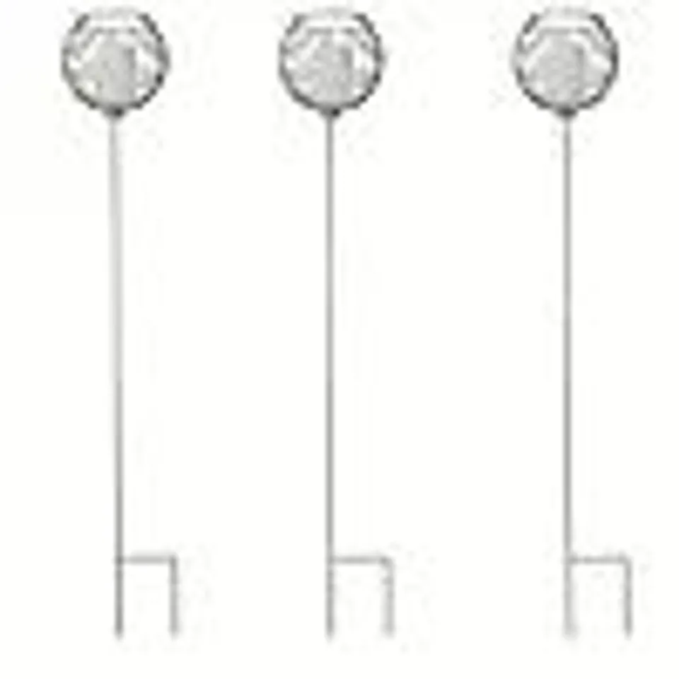 K BY KELLY HOPPEN SET OF 3 OUTDOOR BATTERY STAKE LIGHTS WITH CANDLE & TIMER