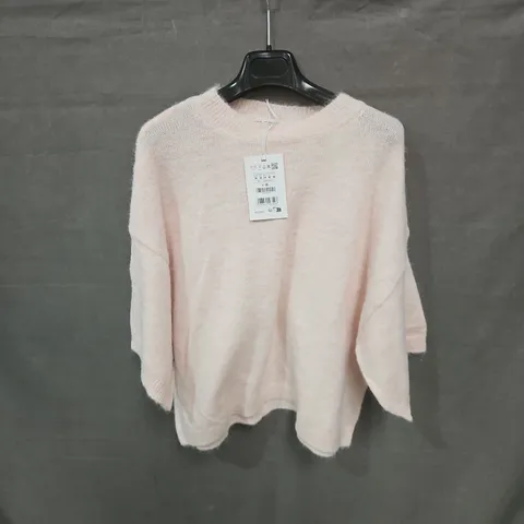 PULL&BEAR KNIT SWEATER, PINK, WOMEN'S EU M 