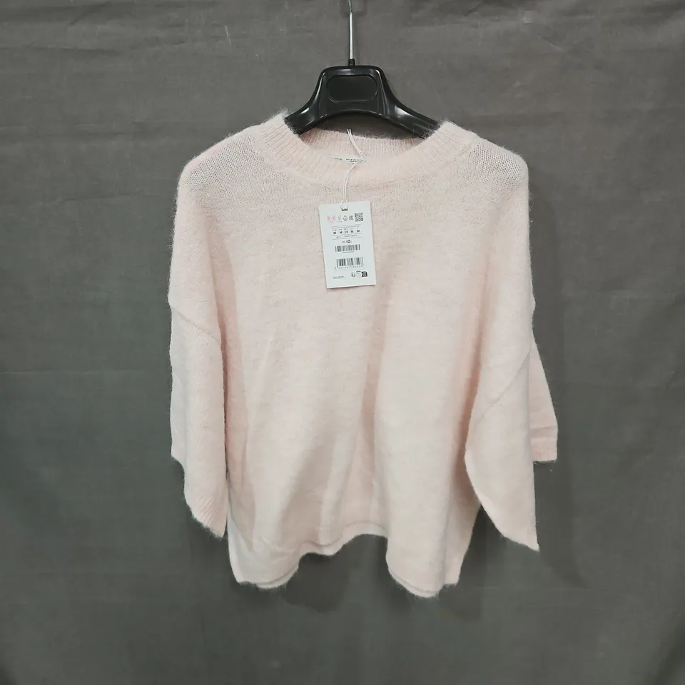 PULL&BEAR KNIT SWEATER, PINK, WOMEN'S EU M 