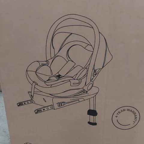 BOXED ICKLE BUBBA THE CIRRUS I-SIZE CAR SEAT WITH ISOFIX BASE - BLACK