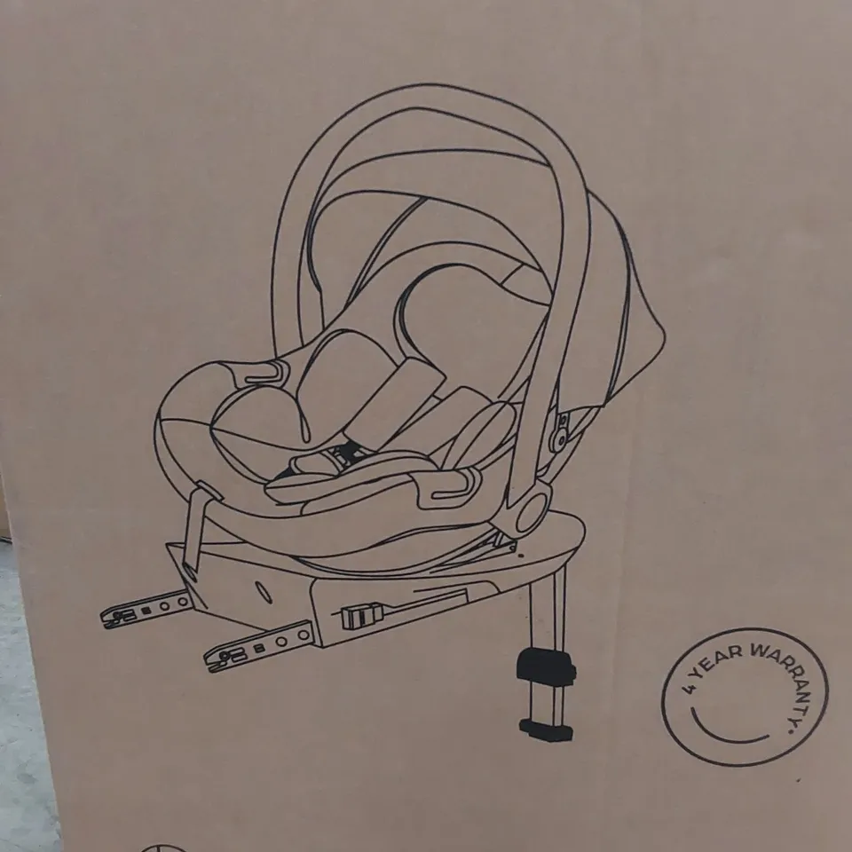 BOXED ICKLE BUBBA THE CIRRUS I-SIZE CAR SEAT WITH ISOFIX BASE - BLACK