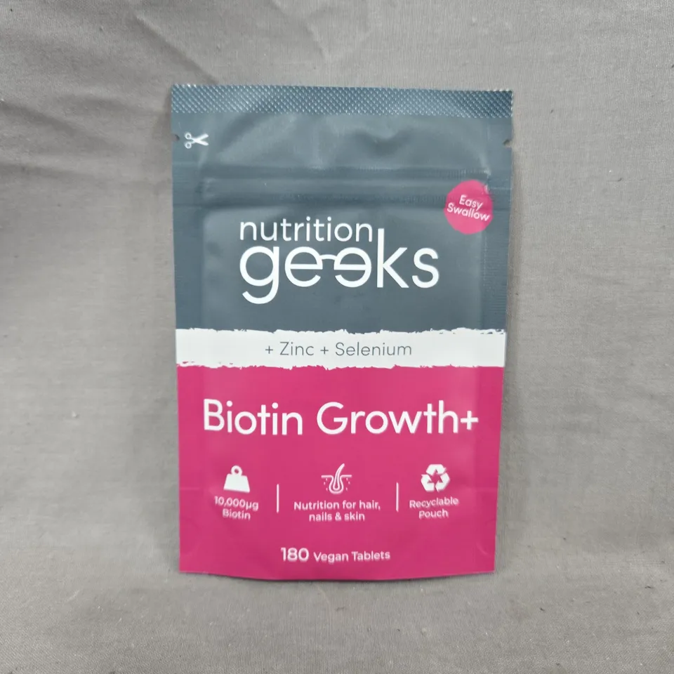 NUTRITION GEEKS + ZINC + SELENIUM BIOTIN GROWTH 