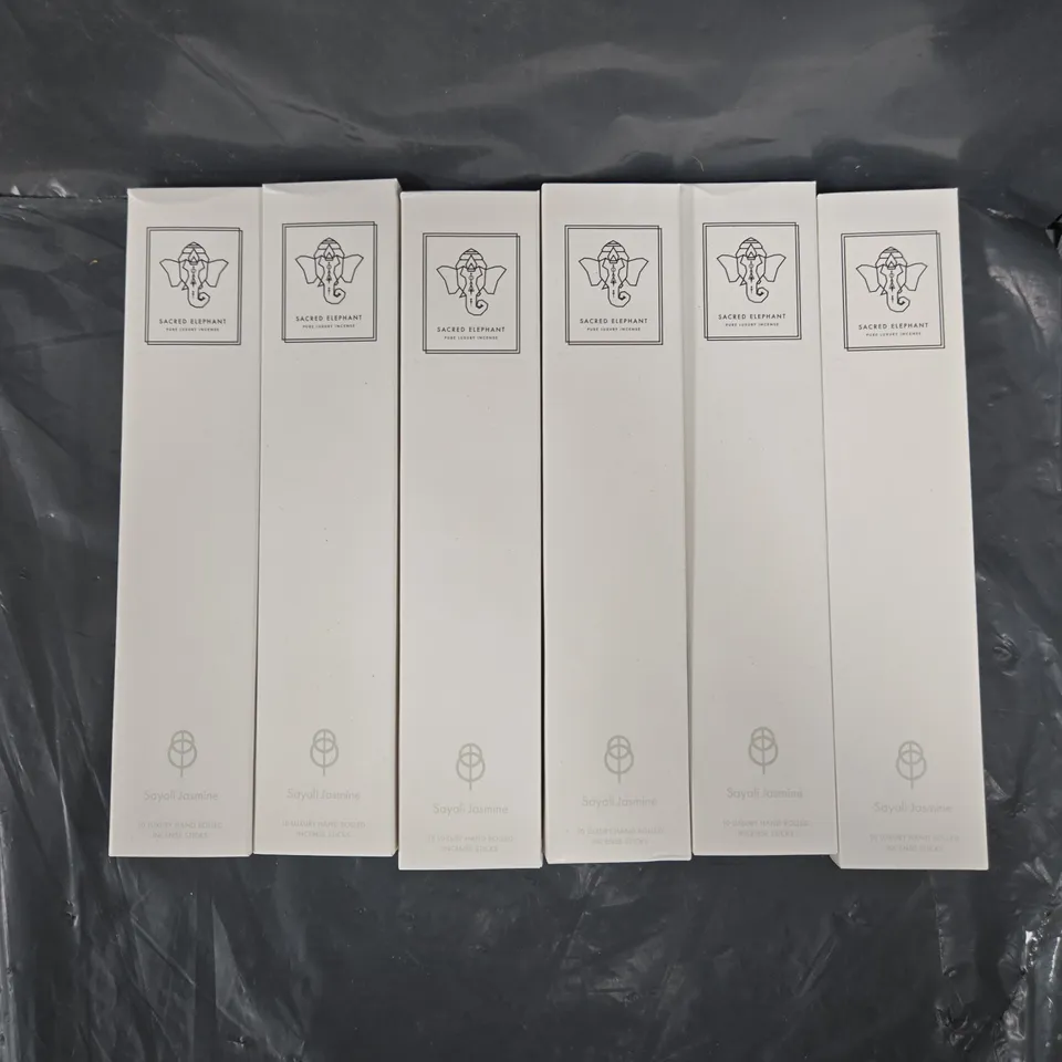 6 X BOXED SACRED ELEPHANT SAYALI JASMINE INCENSE STICKS 
