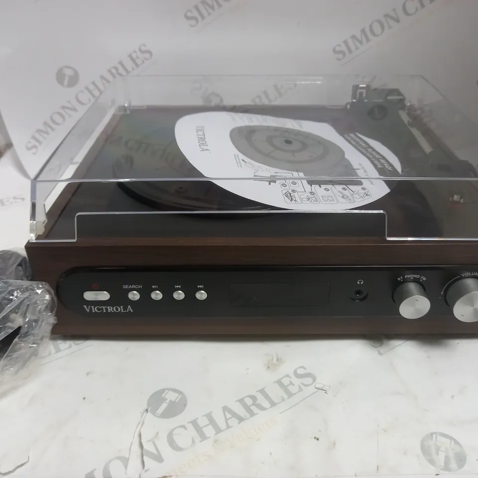 BOXED VICTROLA VTA-65 3-IN-1 BLUETOOTH TURNTABLE 