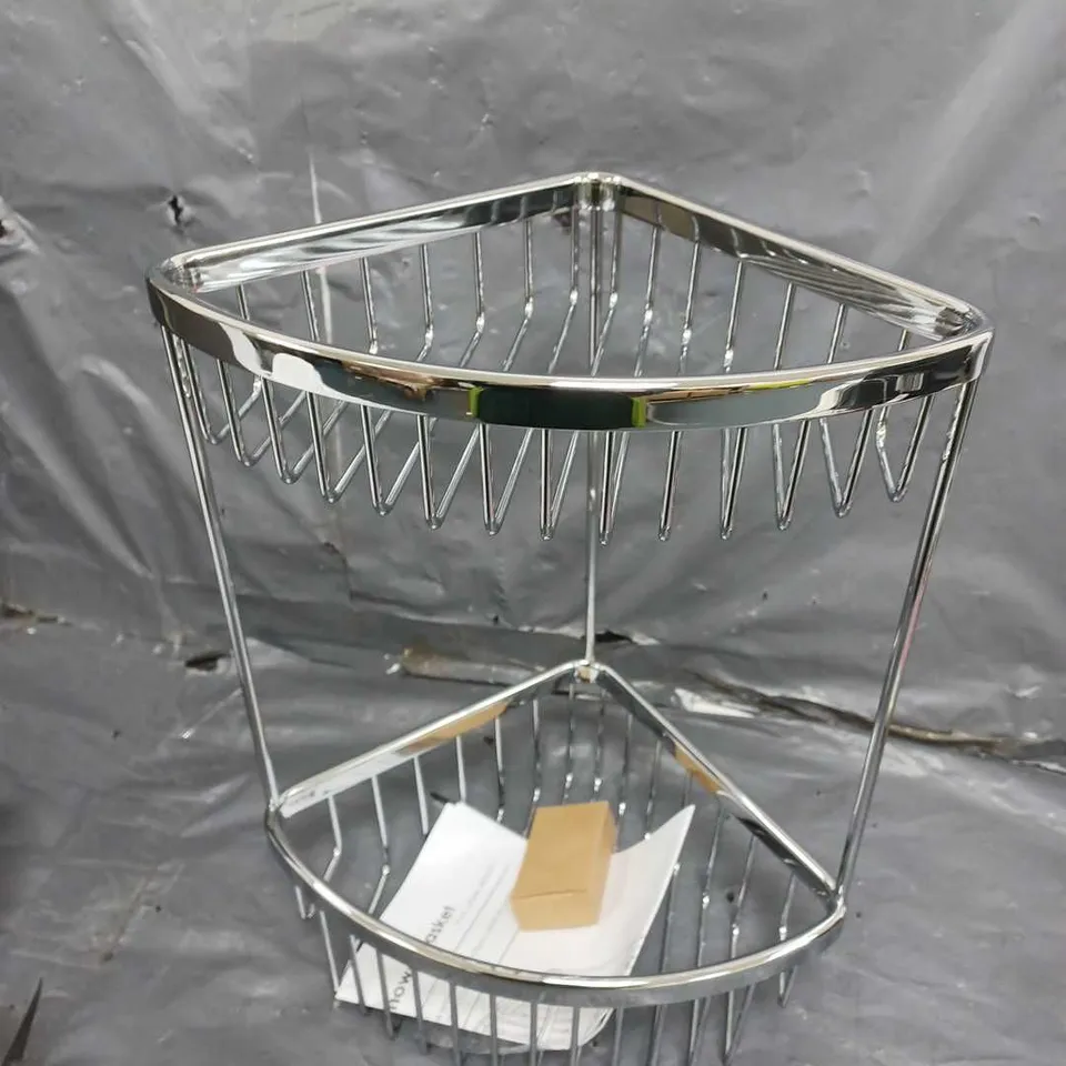 BOXED CLASSIC 2 TIER CORNER SHOWER BASKET