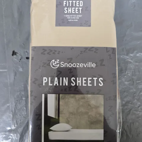 SNOOZEVILLE KING FITTED SHEET – KING SIZE 154 X 200 CM