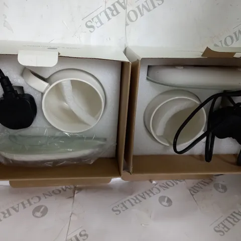 BOXED COOK'S ESSENTIALS PLUG IN DRINK WARMER SET OF 2 WHITE
