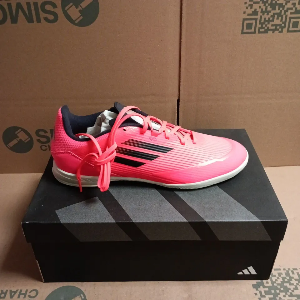 BOXED PAIR OF ADIDAS F50 LEAGUE INDOOR BOOTS IN PINK - 9