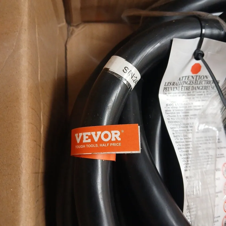 VEVOR POWER CORD – BLACK COILED EXTENSION CABLE