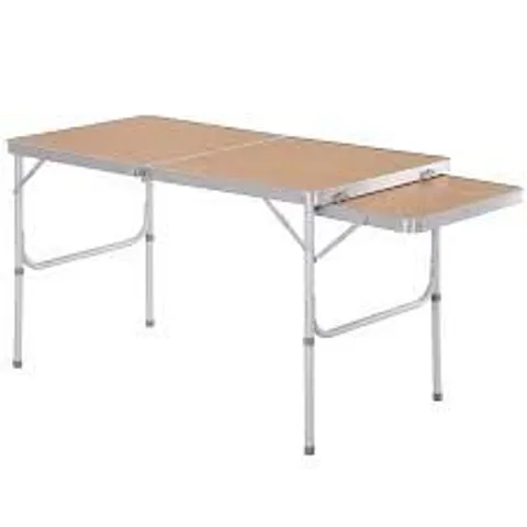 BOXED OUTSUNNY ALUMINIUM MDF-TOP 4FT FOLDING PORTABLE OUTDOOR TABLE SILVER