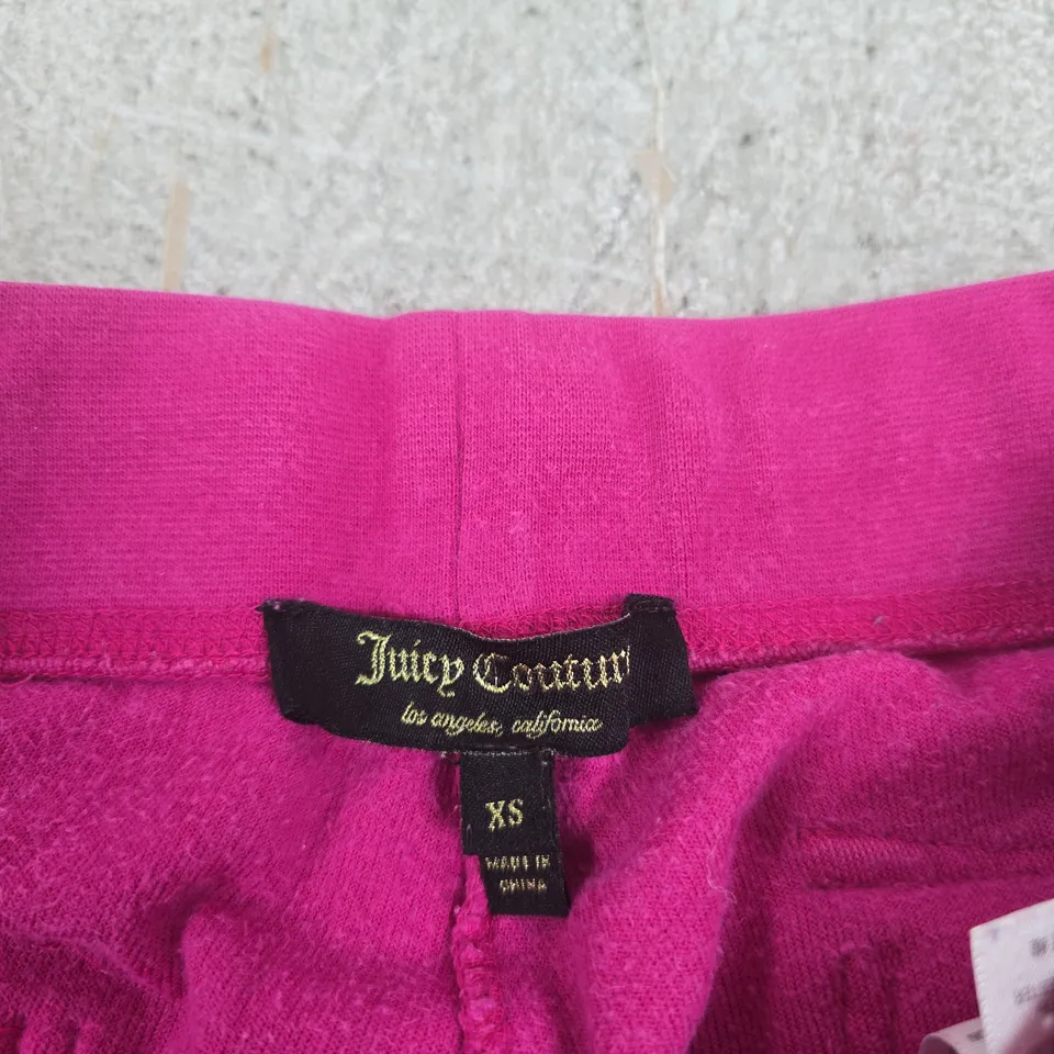 JUICY COUTURE VELOUR TRACK PANTS – PINK, XS