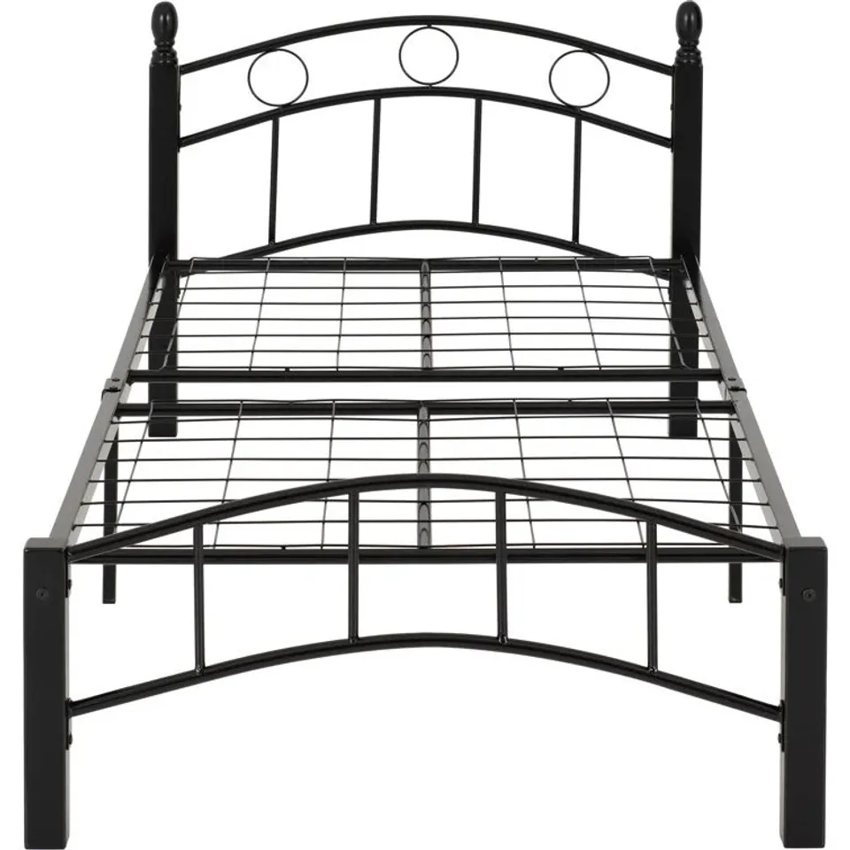 BOXED 3FT SINGLE BED FRAME IN BLACK (1 BOX)