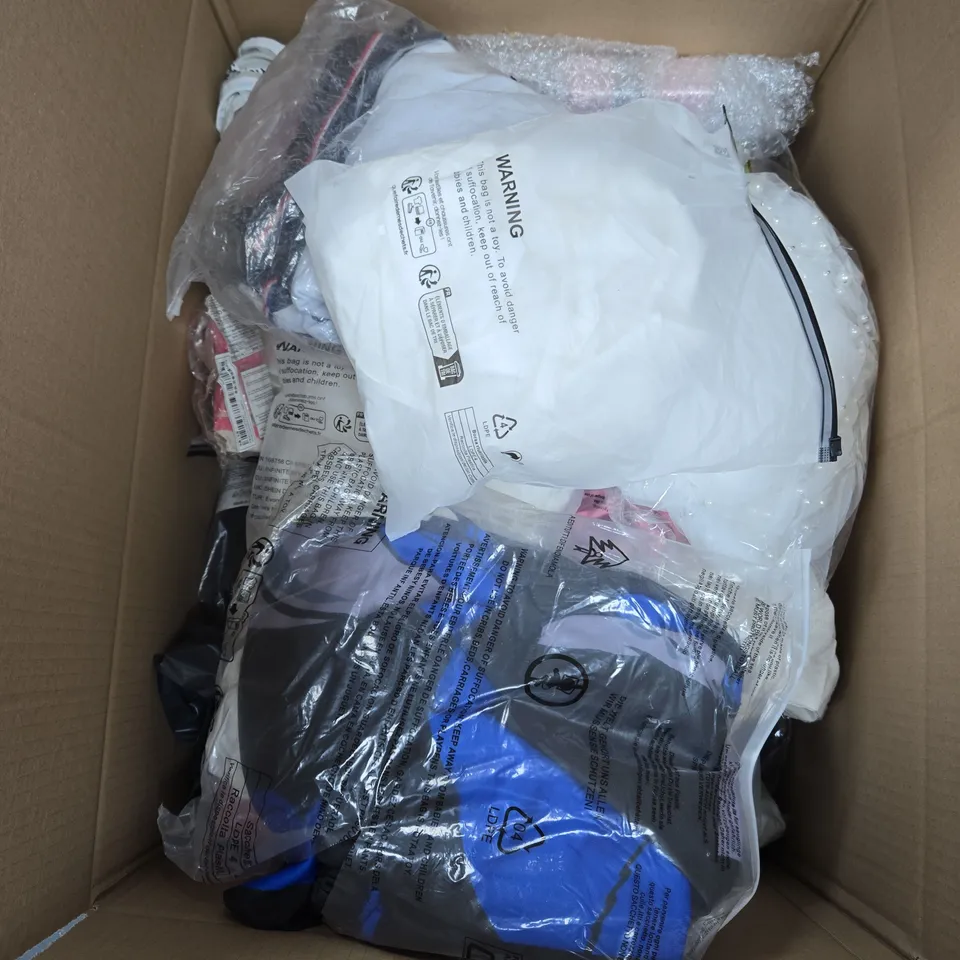 BOX OF APPROXIMATELY 15 ASSORTED ITEMS INCLUDING ENYA SHEPHERD MOONS, PAINTED MYSTERY MAKEUP SPONGE AND HAPELLO 3 RING POOL