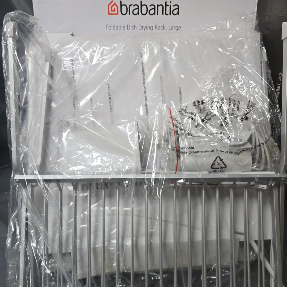 BOXED BRABANTIA FOLDABLE DISH DRYING RACK - LARGE 