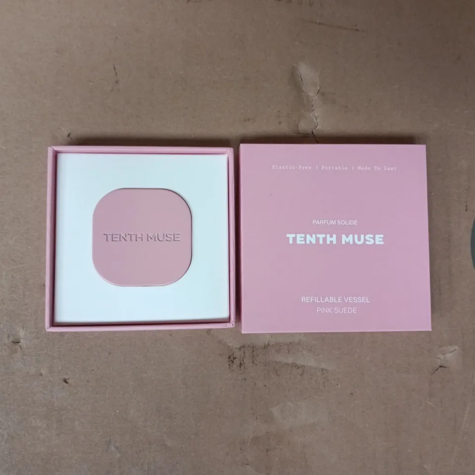 TENTH MUSE REFILLABLE VESSEL IN PINK SUEDE