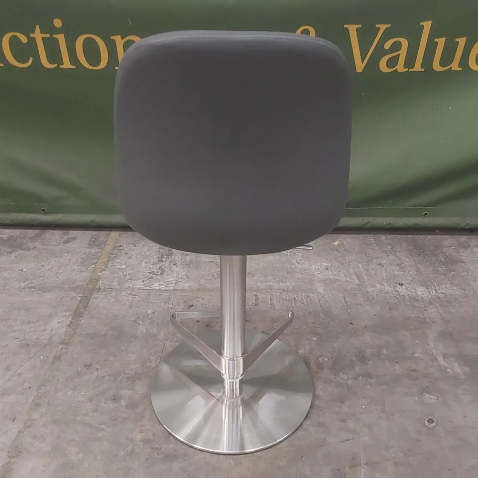 QUALITY DESIGNER ZARAGOZA STAINLESS STEEL AND PU LEATHER BAR STOOL
