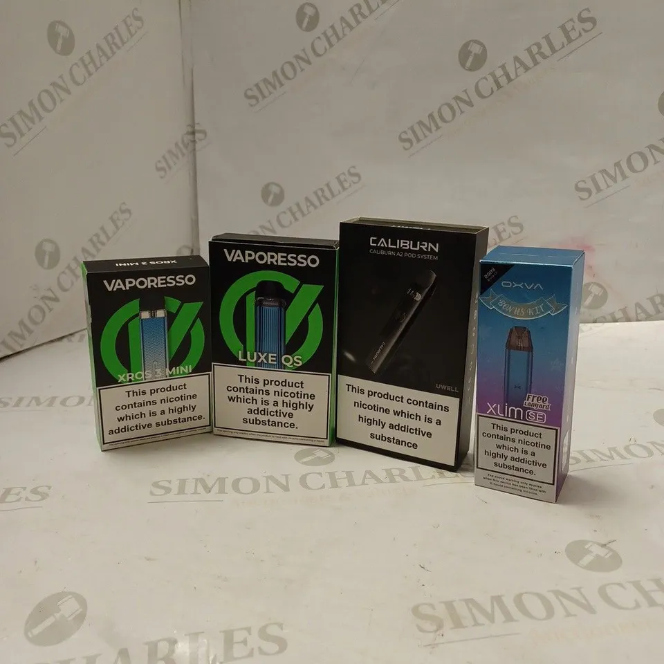 BOX OF APPROX 10 ITEMS TO INCLUDE VAPORESSO XROS 3 MINI, LUXE QS, OXVA XLIM SE.