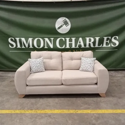 PRENT FABRIC 3 SEATER SOFA - NATURAL