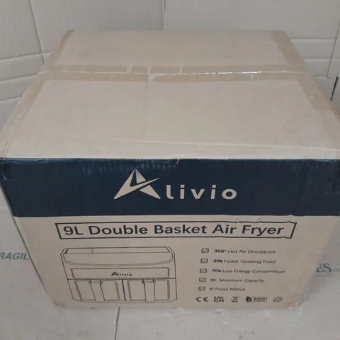 BOXED ALIVIO 9L DOUBLE BASET AIR FRYER