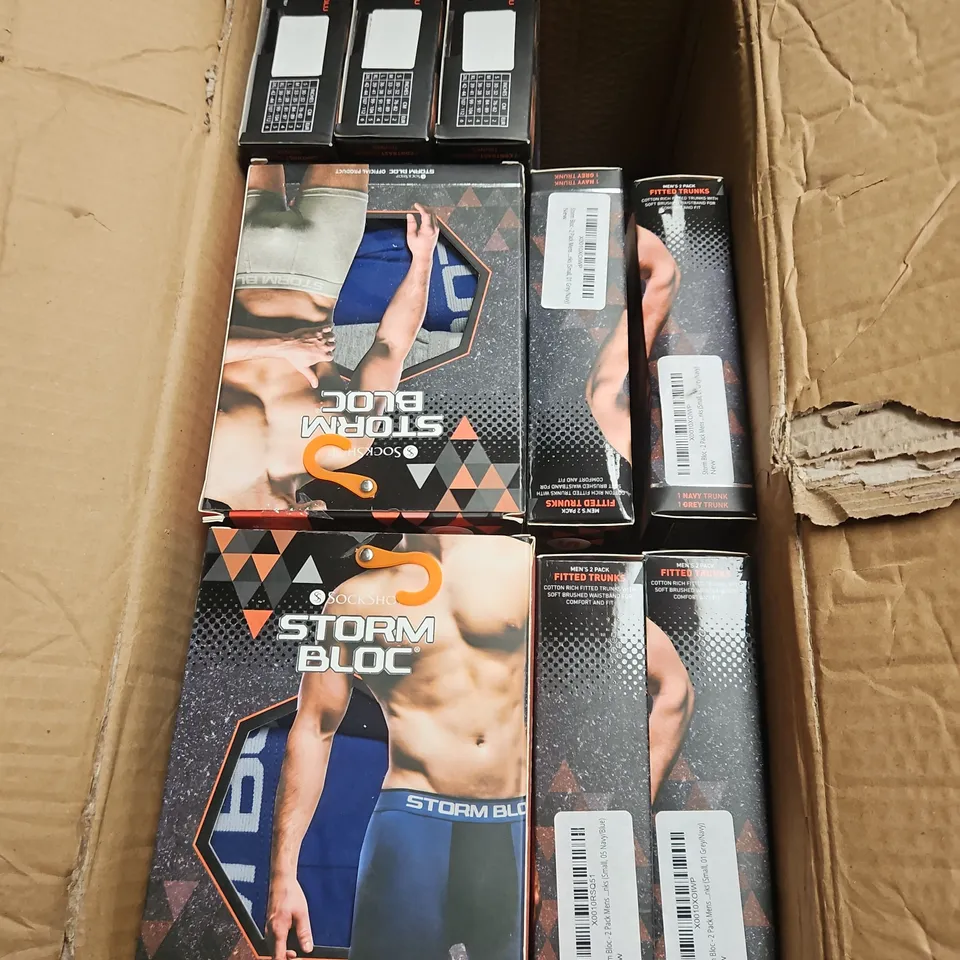 APPROXIMATELY 20 STORM BLOC 2PACK MENS BRIEFS IN ASSORTED COLOURS - S