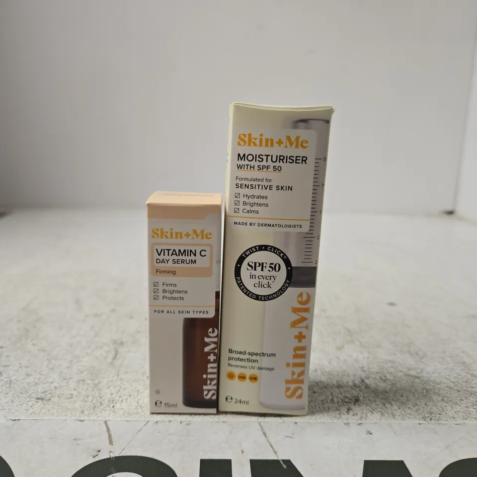 SKIN+ME MOISTURISER SPF50 + VITAMIN C DAY SERUM – SKINCARE DUO (BOXED)