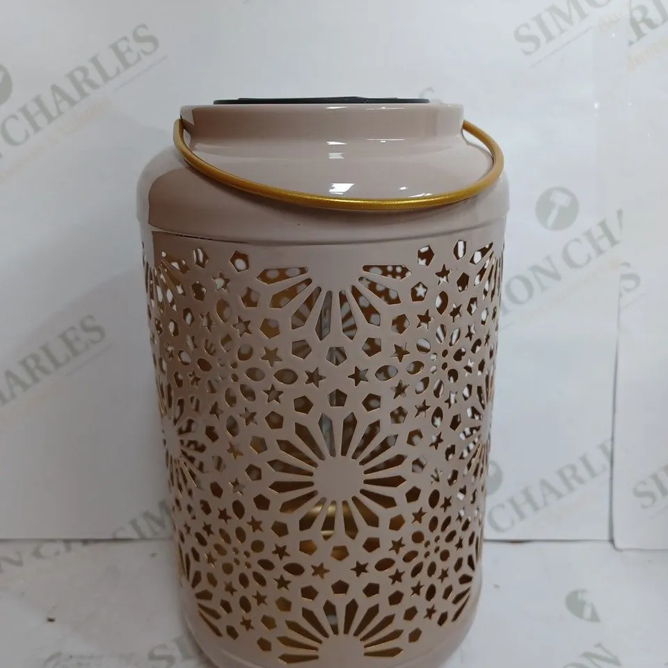 GARDEN REFLECTIONS SET OF 2 PATTERNED SOLAR LANTERNS