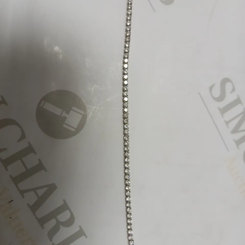 SAY IT WITH DIAMONDS TENNIS BRACELET WITH CUBIC ZIRCONIA STONES - STERLING SILVER RRP £30