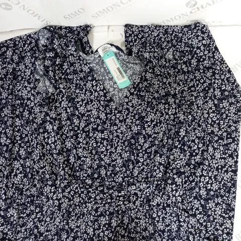 KAILEIGH FLORA KNIT JUMPSUIT IN NAVY SIZE 10