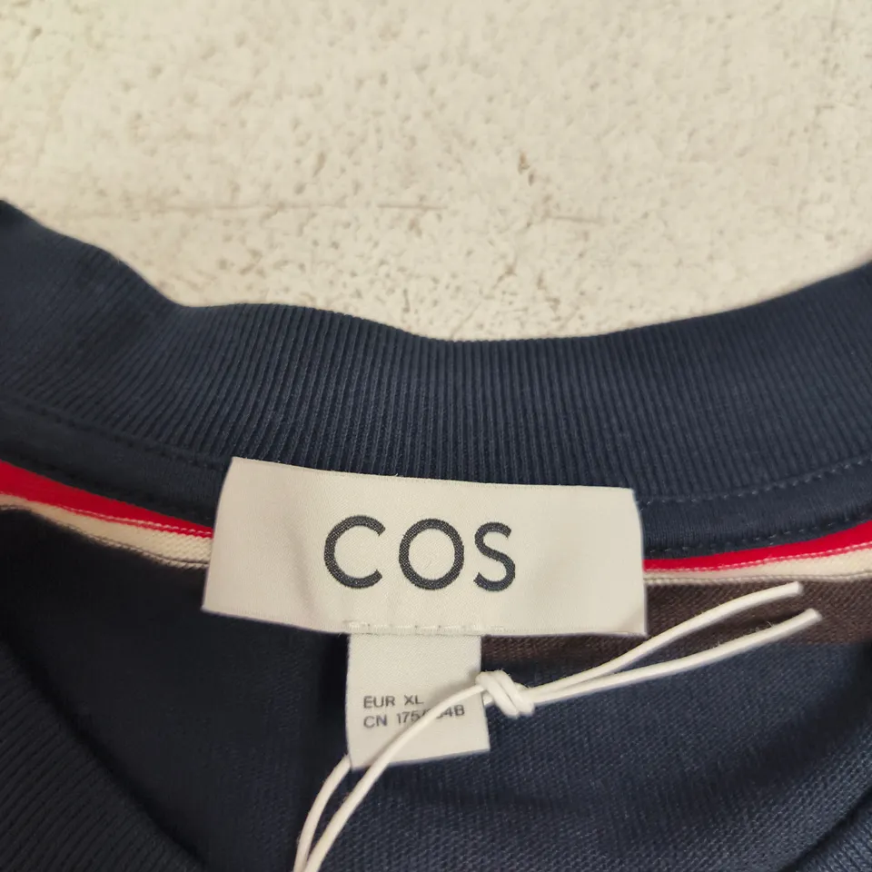 COS STRIPED TOP– NAVY, RED & WHITE – EU XL