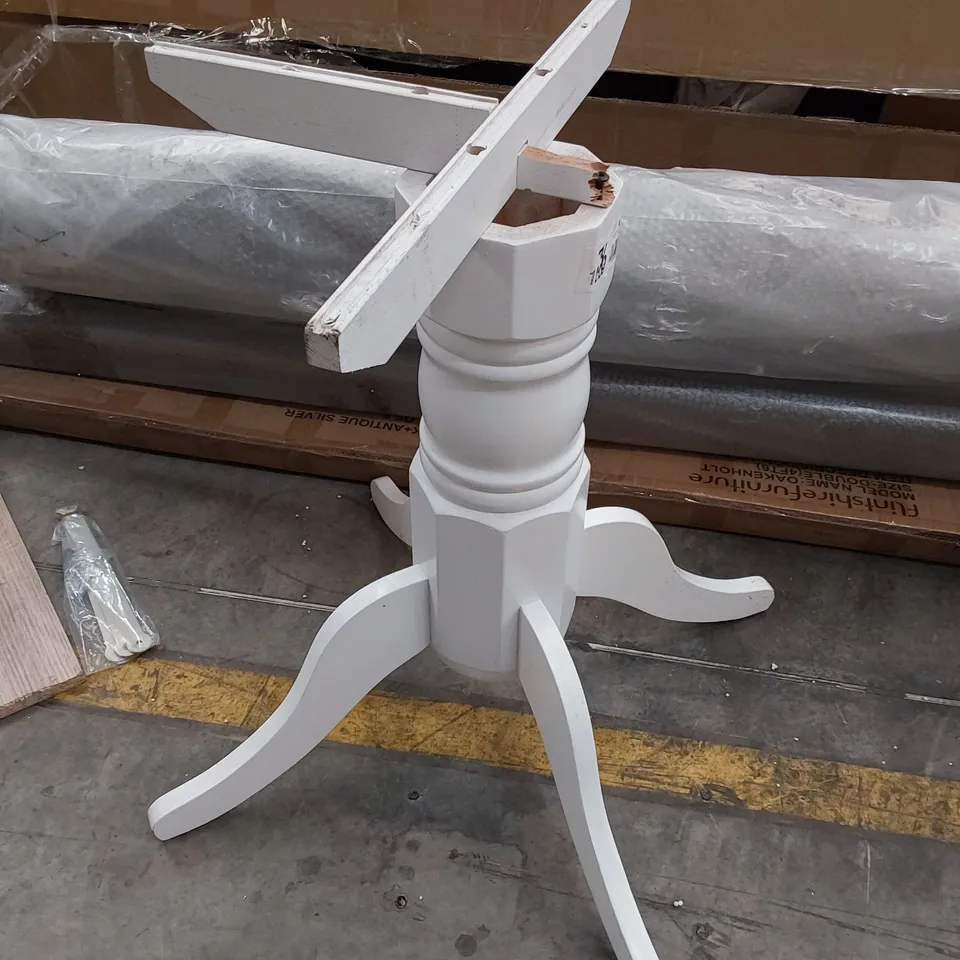 WHITE PAINTED TABLE PEDESTAL 