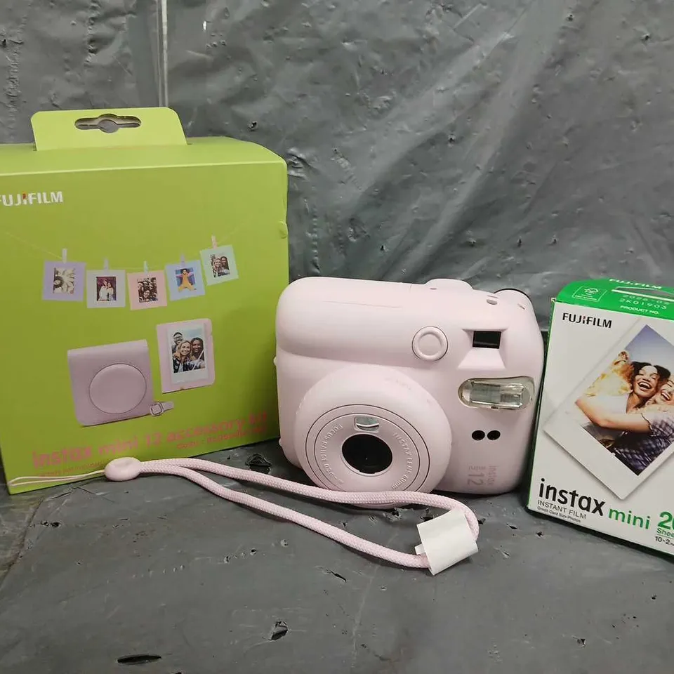 BOXED INSTAX MINI 12 CAMERA WITH ACCESSORY KIT