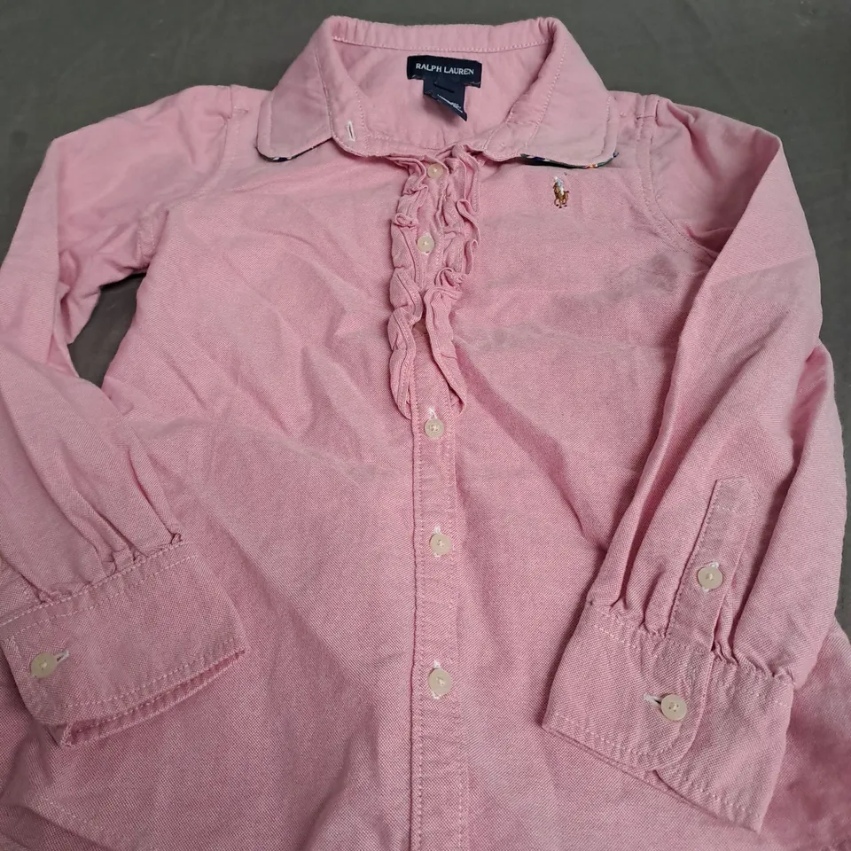 RALPH LAUREN PINK SHIRT - KIDS SIZE 6X