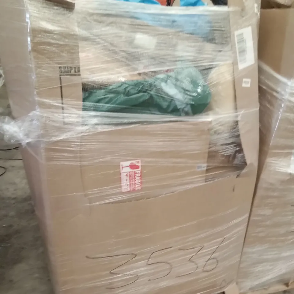 PALLET OF ASSORTED ITEMS INCLUDING HOHOLLAA 44" FOLDING HEXAGON FITNESS TRAMPOLINE, INDOOR TRICK SCOOTER, KENLEY POP UP TENT, TIMED FACE STEAMER, EXERCISE BIKE 
