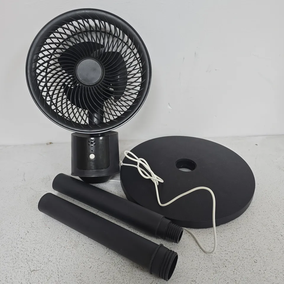 3-SPEED FLOOR FAN WITH STAND IN DARK GREY