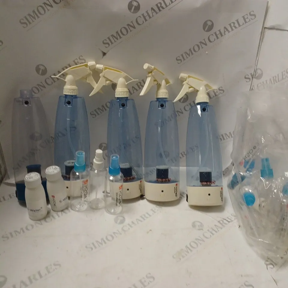 APPROXIMATELY 15 H2OE3 PRODUCTS TO INCLUDE eACTIVATOR, MINI SPRAYER BOTTLE, S-WATER, ETC