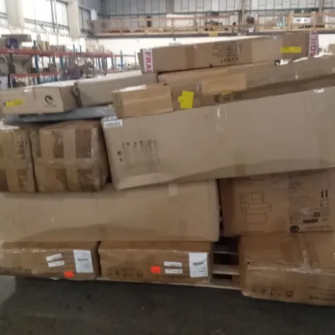 PALLET OF ASSORTED INCOMPLETE DESIGNER FURNITURE PARTS AND PIECES