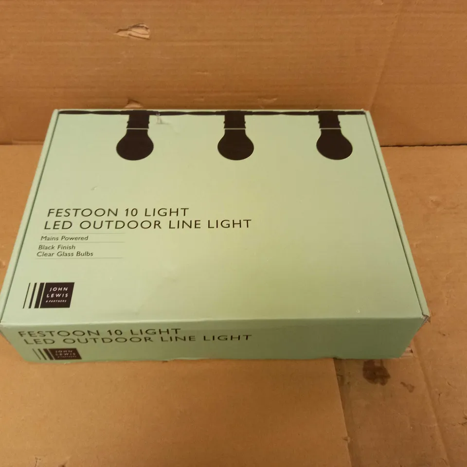 JOHN LEWIS FESTOON 1O LIGHT LED OUTDOOR LINE LIGHT