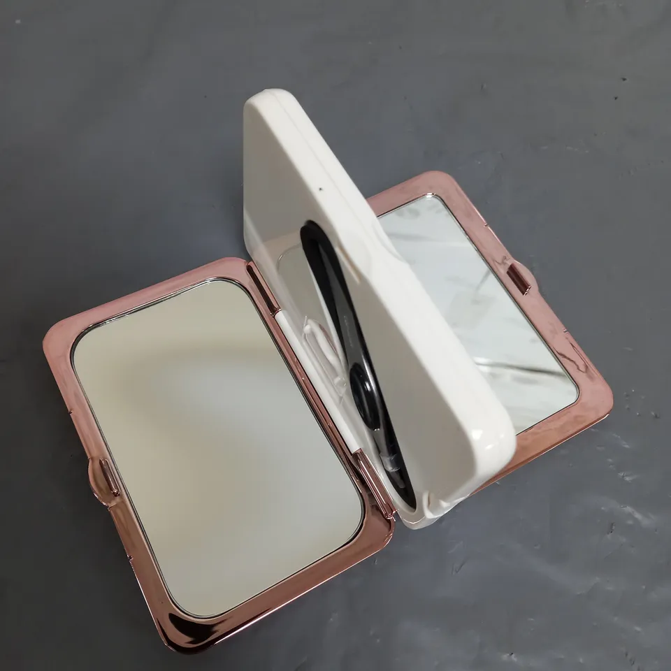 SIMPLY BEAUTY 7X MAGNIFICATION MIRROR WITH LED, TWEEZERS & CRYSTAL NAIL FILE
