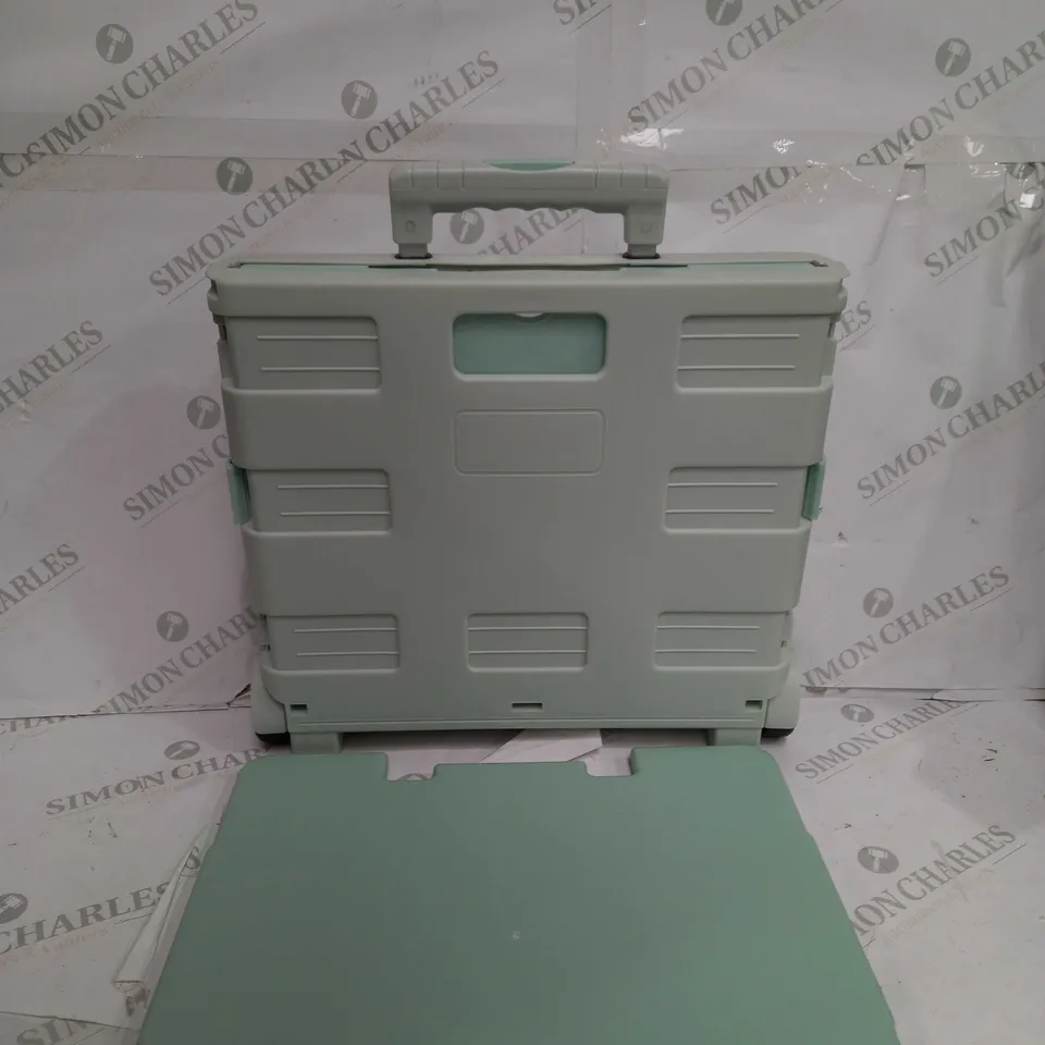 BOXED ORGANISED OPTIONS FOLDABLE PLASTIC SHOPPING CART WITH LID