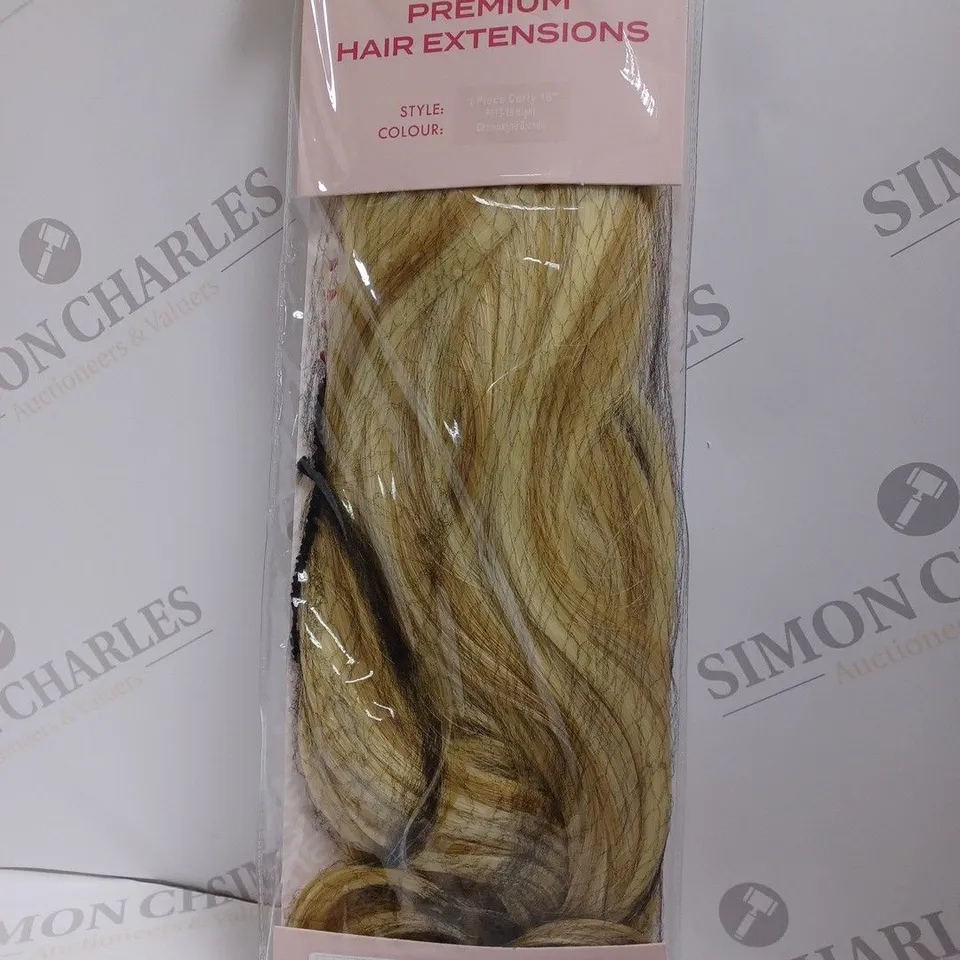 LULLABELLZ THICK ONE PIECE CURLY HAIR EXTENSION - 16" CHAMPAGNE BLONDE