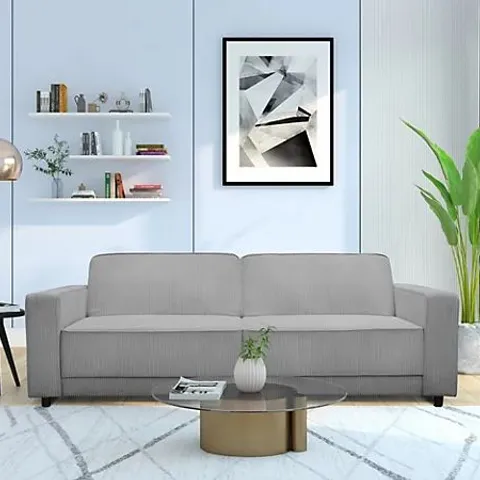 BOXED ALLIE 3 SEATER SOFABED IN CORDUROY GREY (1 BOX)