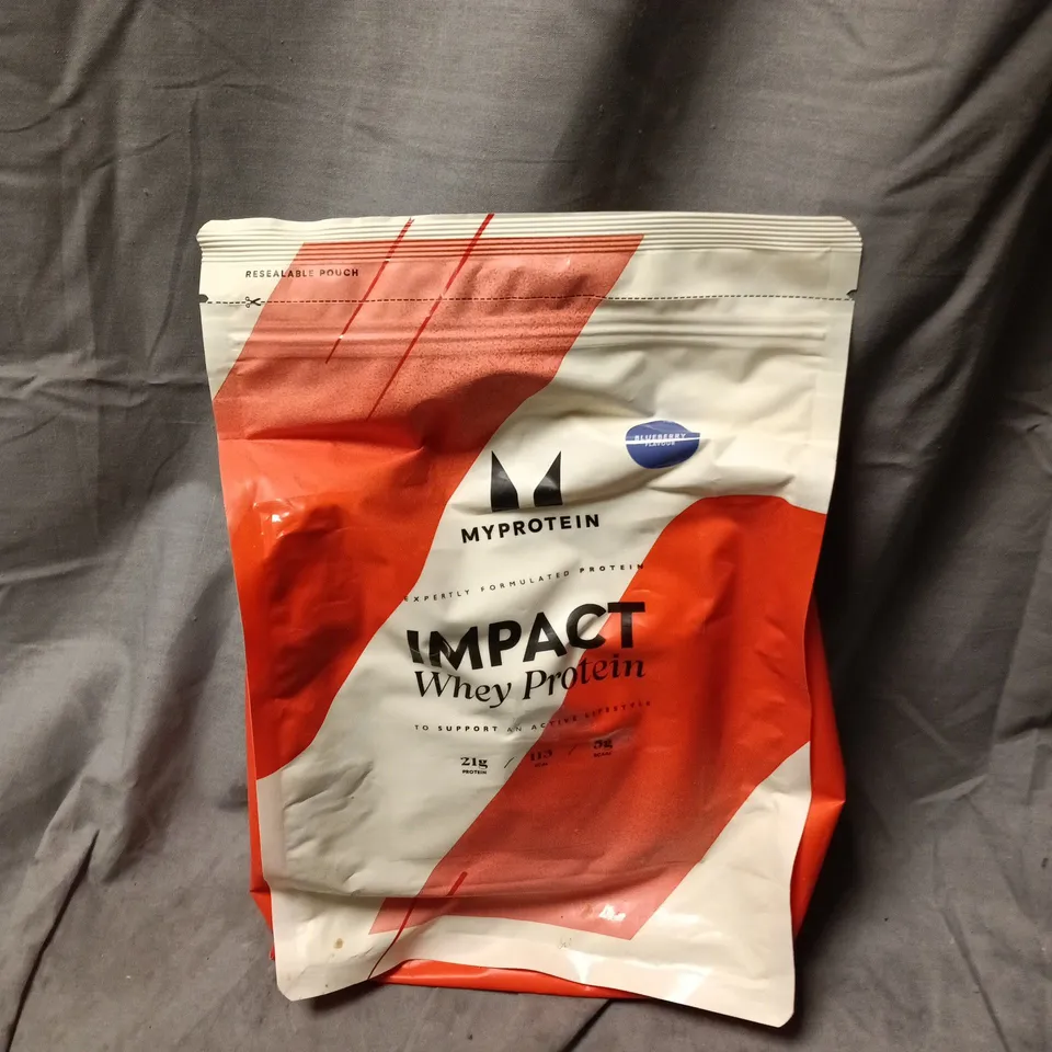MYPROTEIN IMPACT WHEY PROTEIN – BLUEBERRY FLAVOUR, 1KG RESEALABLE POUCH