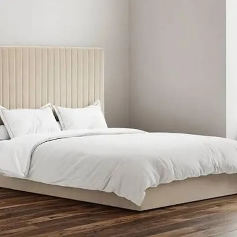 BERLIN TALL UPHOLSTERED OTTOMAN BED KING SIZE (2 BOXES)