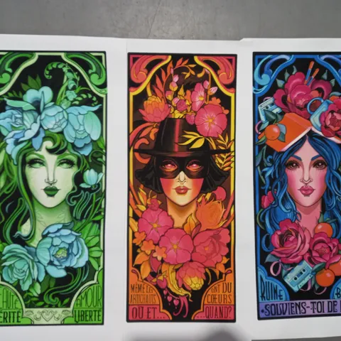 ABBIE WILLIAMS SIGNED COLLECTION OF 3 ART PRINTS