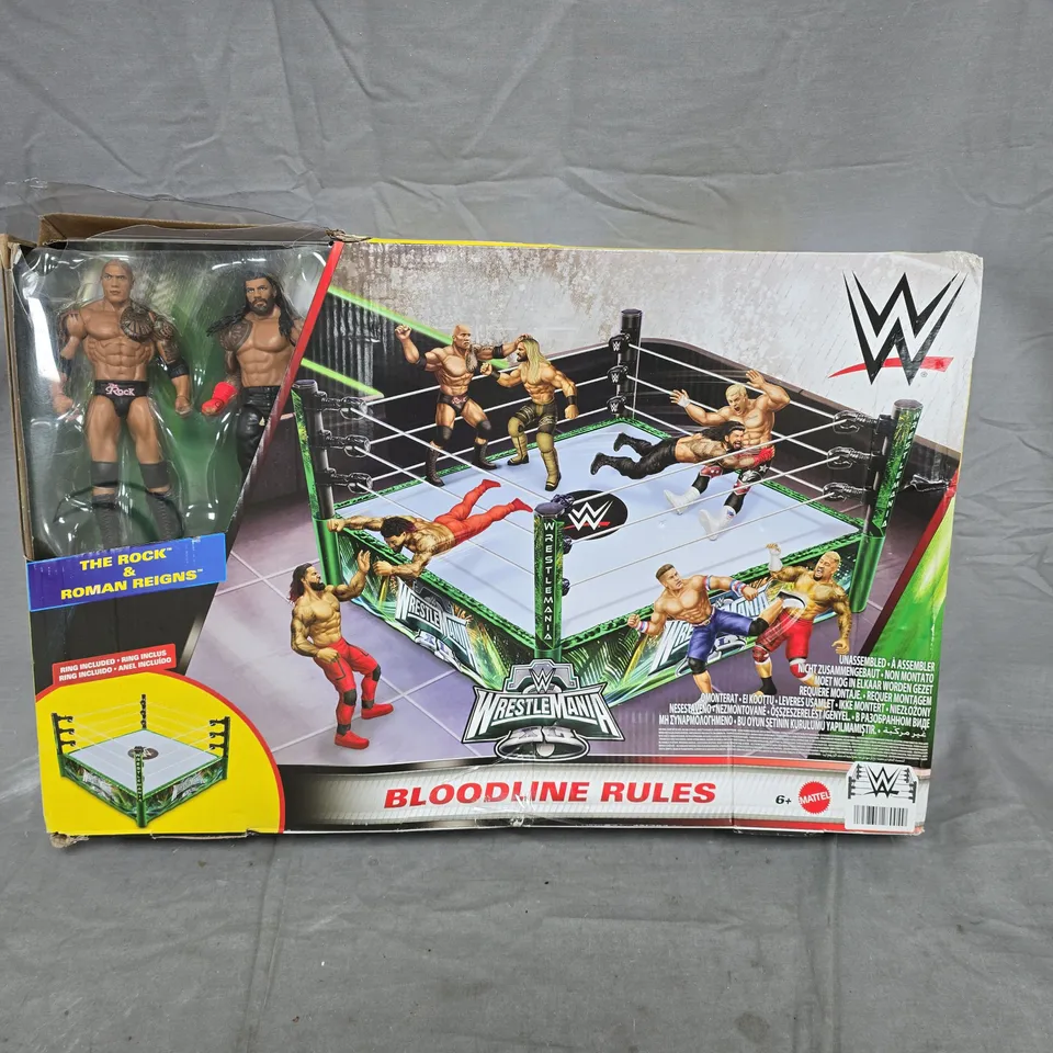 BOXED WRESTLEMANIA BLOODLINES RULES PLAYSET