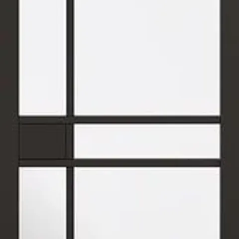 BOXED GREENWICH GLAZED BLACK INTERNAL DOOR - 35MM X 78" X 33" (1 BOX)