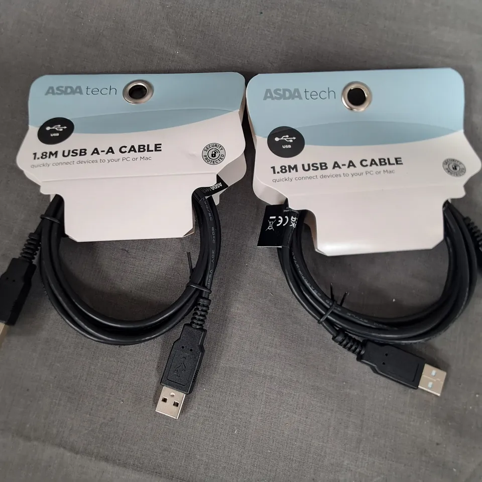PALLET CONTAINING APPROXIMATELY 235 4-PACKS OF BRAND NEW USB-A TO USB-A 1.8M CABLES