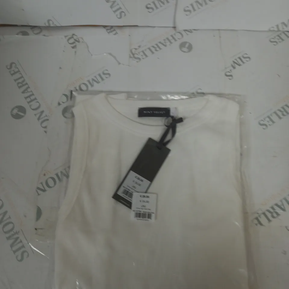 BAGGED MINT VELVET WHITE HIGH NECK VEST SIZE L